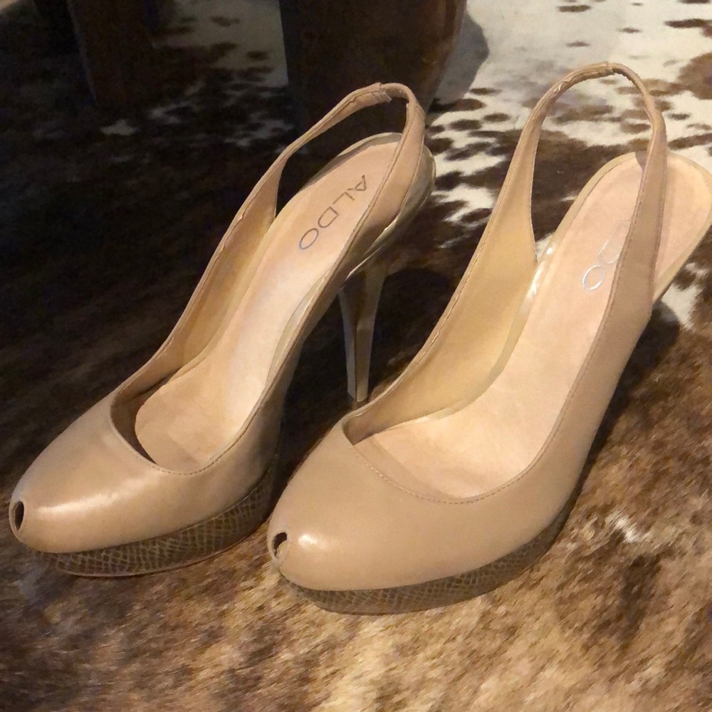 Aldo Tan Genuine leather high heels